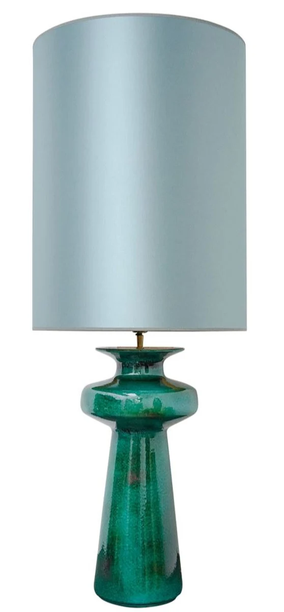 Casa Padrino Luxus Keramik Tischleuchte Grün / Türkis 45 x H. 117 cm - Luxus Qualität