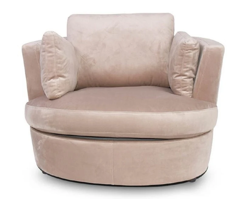 Casa Padrino Luxus Samt Sessel Champagnerfarben 101 x 94 x H. 78 cm - Wohnzimmer Sessel - Luxus Wohnzimmer Möbel