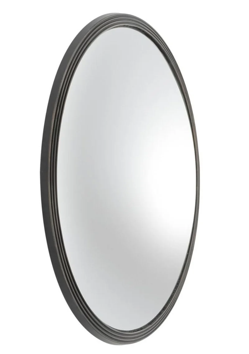 Casa Padrino Wandspiegel Antik Bronze Durchmesser 91 cm - Luxus Spiegel