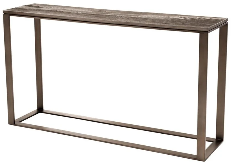 Casa Padrino Luxus Konsole / Konsolentisch Rosa-Bronze 140 x 35 x H. 78,5 cm - Luxus Qualität