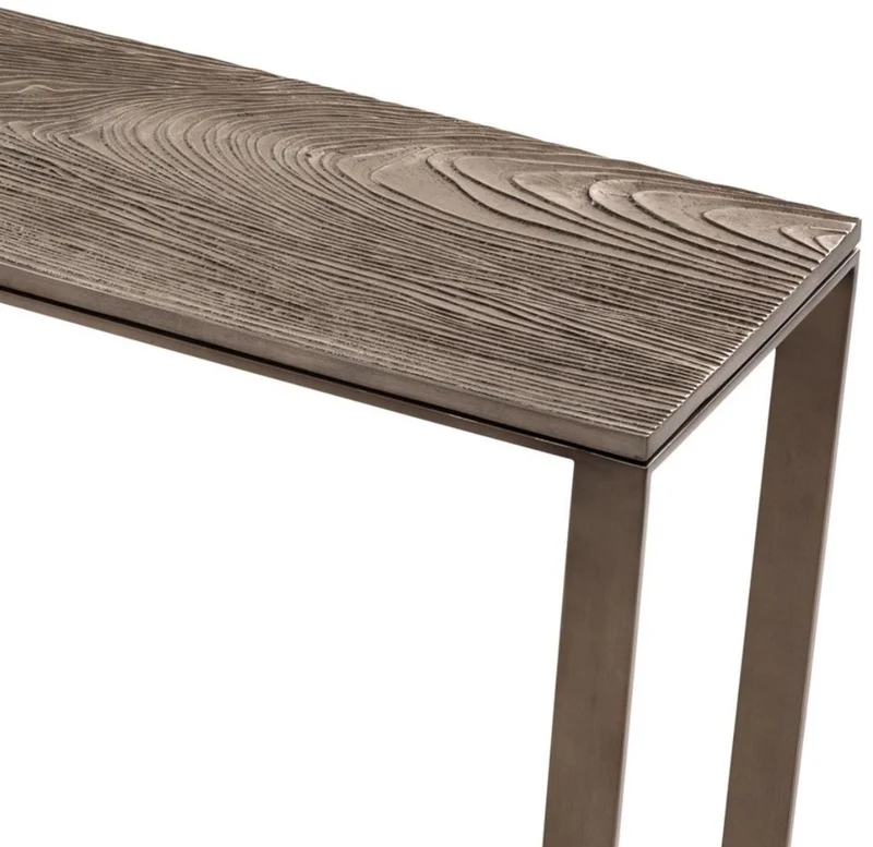 Casa Padrino Luxus Konsole / Konsolentisch Rosa-Bronze 140 x 35 x H. 78,5 cm - Luxus Qualität