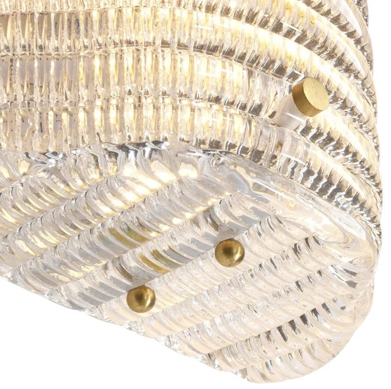 Casa Padrino Glas Wandleuchte 20 x 11 x H. 22 cm - Luxus Wohnzimmer Wandlampe