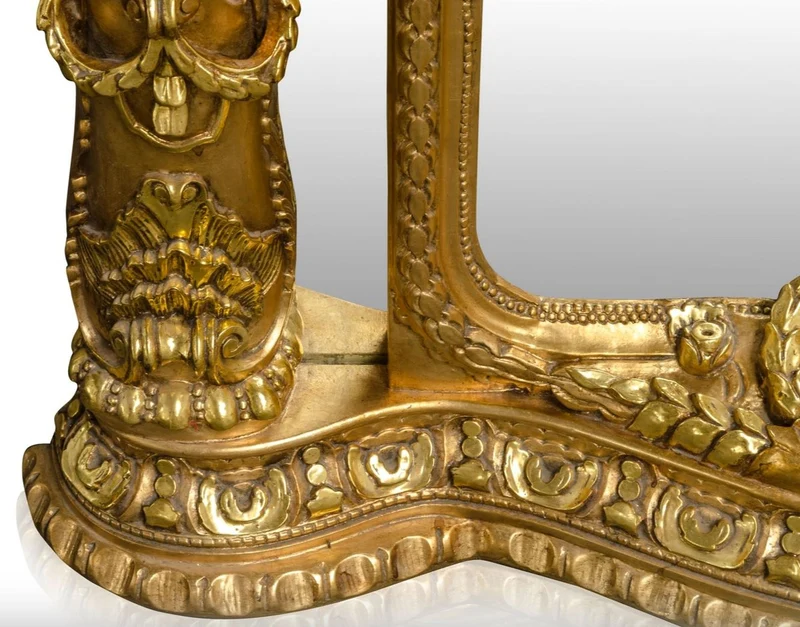 Casa Padrino Barock Standspiegel Gold 134 x H. 257 cm - Edel & Prunkvoll