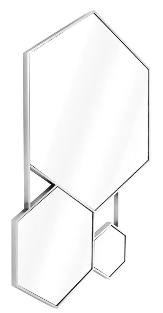 Casa Padrino Luxus Spiegel Silber 87 x H. 132 cm - Wohnzimmerspiegel