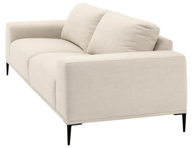 Casa Padrino Luxus Sofa Naturfarbig 223 x 93 x H. 80 cm - Luxus Wonzimmer Möbel