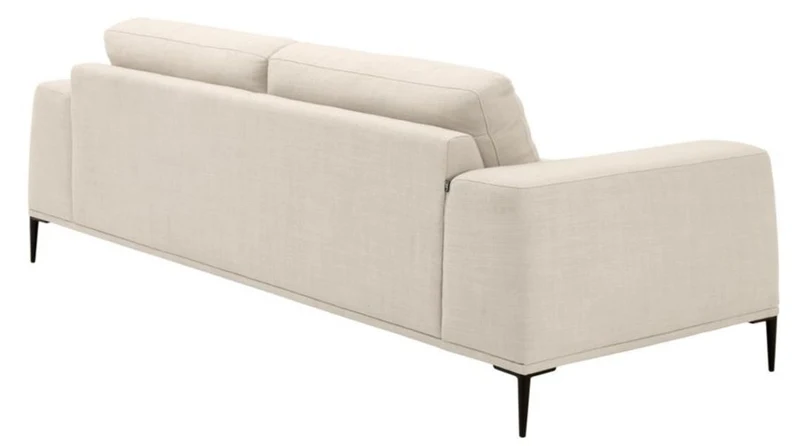 Casa Padrino Luxus Sofa Naturfarbig 223 x 93 x H. 80 cm - Luxus Wonzimmer Möbel