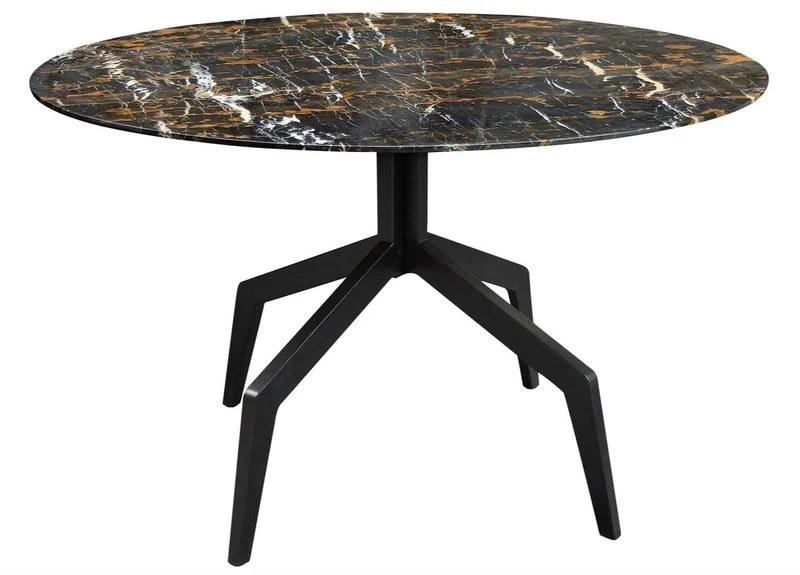 Casa Padrino Luxus Esstisch Schwarz 120 x H. 76 cm - Esszimmermöbel