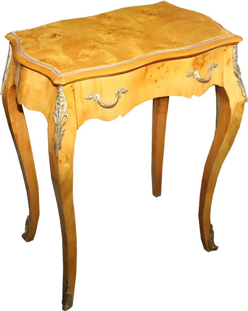Casa Padrino Barock Beistelltisch Modell Mahagoni hellbraun 59 x 73 cm - Barock Telefontisch