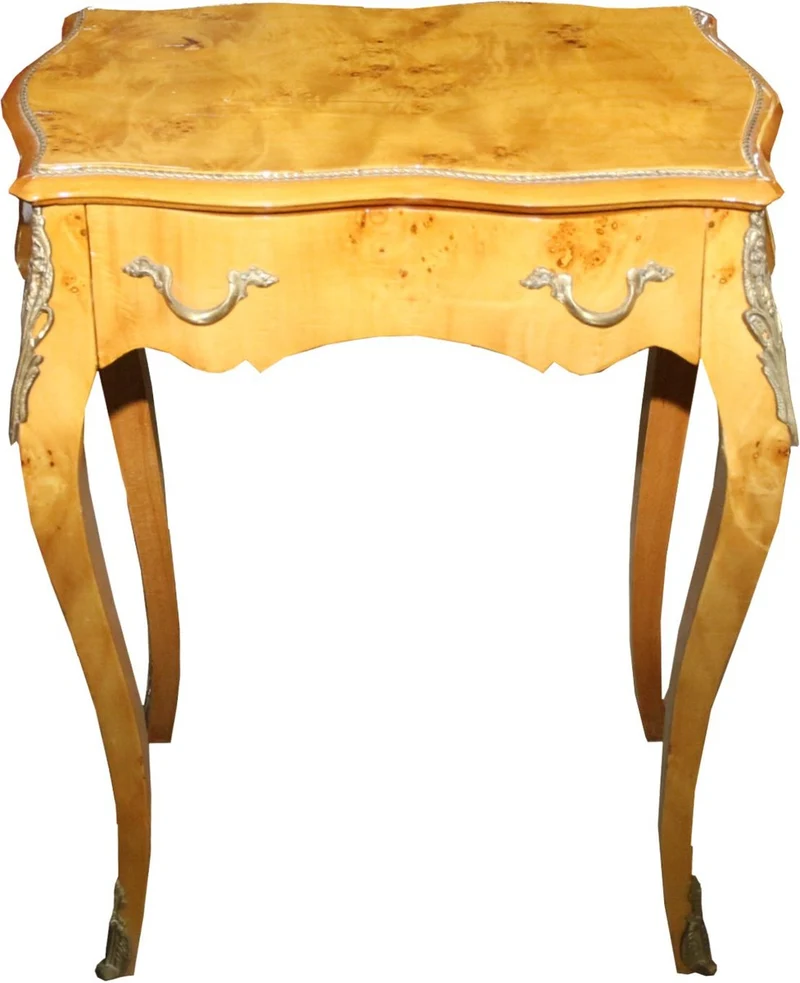 Casa Padrino Barock Beistelltisch Modell Mahagoni hellbraun 59 x 73 cm - Barock Telefontisch