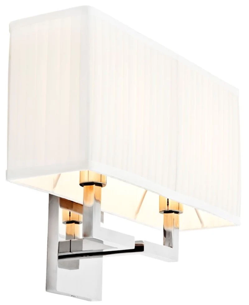 Casa Padrino Designer Wandleuchte Silber 36 x 13,5 x H. 27 cm - Luxus Kollektion