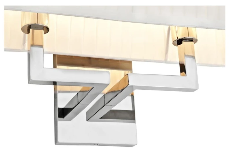 Casa Padrino Designer Wandleuchte Silber 36 x 13,5 x H. 27 cm - Luxus Kollektion