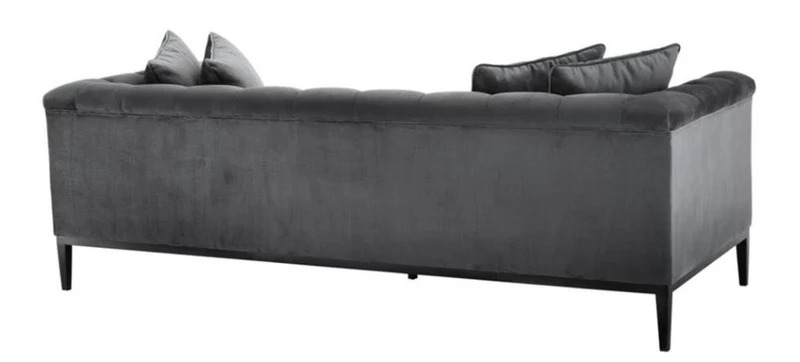 Casa Padrino Luxus Sofa Grau - Wohnzimmer Möbel