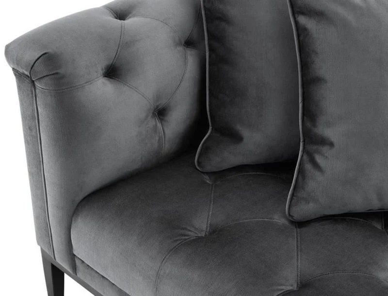 Casa Padrino Luxus Sofa Grau - Wohnzimmer Möbel