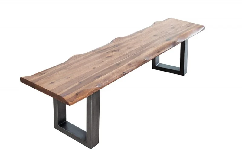 Casa Padrino Designer Sitzbank Natur Breite 160 cm, Höhe 50 cm