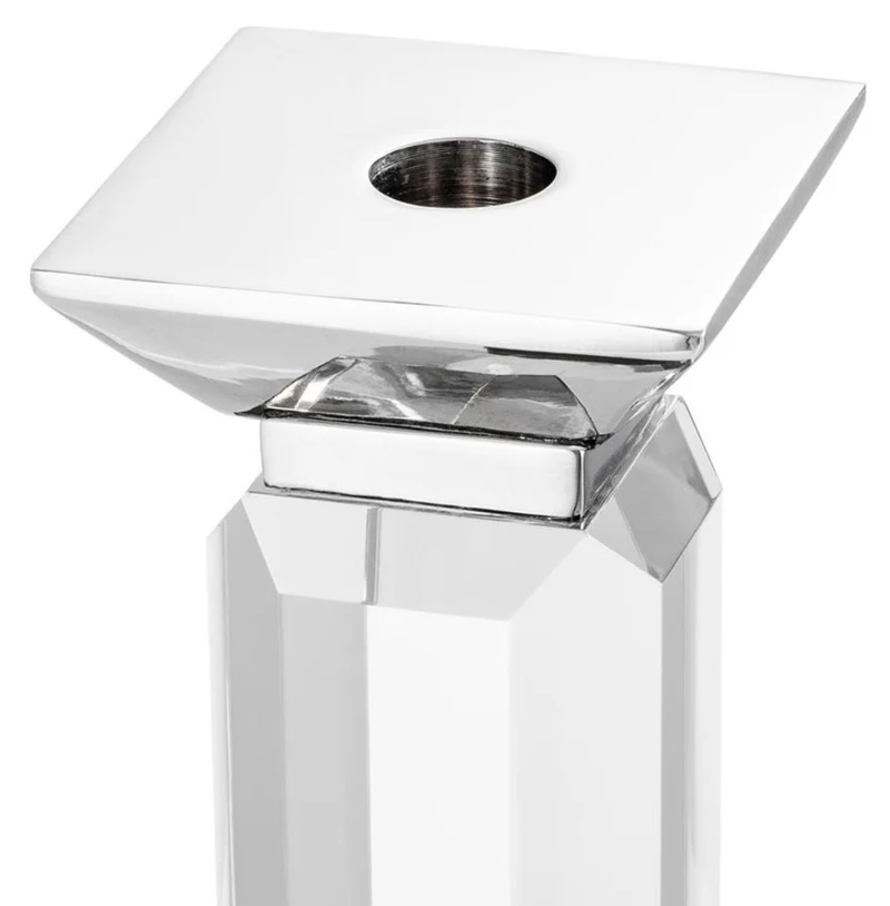 Casa Padrino Luxus Kristallglas Kerzenhalter / Kerzenständer 3er Set - Hotel Restaurant Accessoires