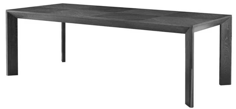Casa Padrino Luxus Esstisch in schwarz 225 x 100 x H. 75 cm - Limited Edition