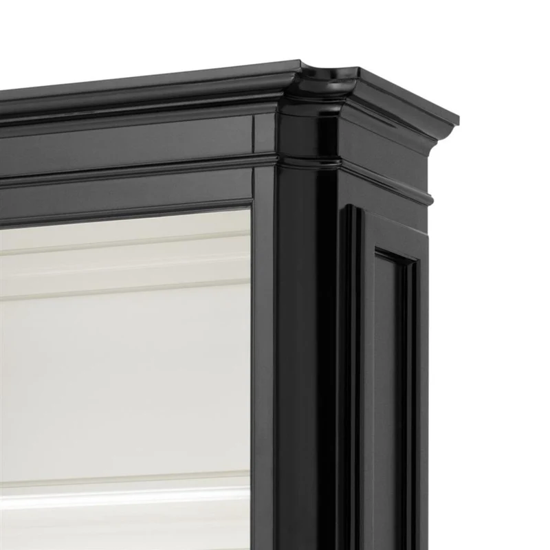 Casa Padrino Luxus Bücher Schrank Schwarz Wohnzimmer Schrank Barock Jugendstil Rokoko Vitrine Ladeneinrichtung