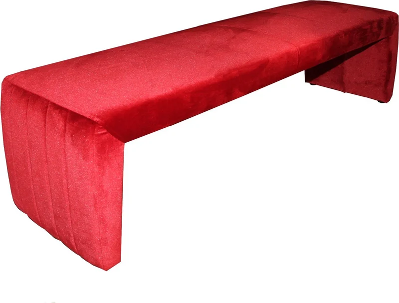 Casa Padrino Luxus Sitzbank in Bordeaux-Rot 181 x 50 x H. 48 cm - Luxus Sitzbank