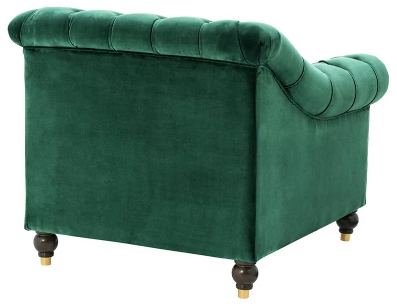 Casa Padrino Luxus Chesterfield Sessel Grün 99 x 90 x H. 81,5 cm - Limited Edition
