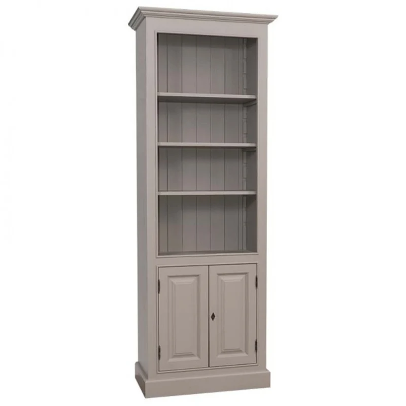 Casa Padrino Landhaus Bücherschrank B 78 x H 210 cm Bücherregal Regal Schrank - Art Deco Jugendstil Hotel Massivholz Möbel