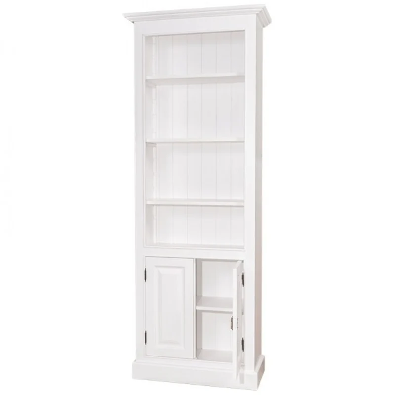 Casa Padrino Landhaus Bücherschrank B 78 x H 210 cm Bücherregal Regal Schrank - Art Deco Jugendstil Hotel Massivholz Möbel