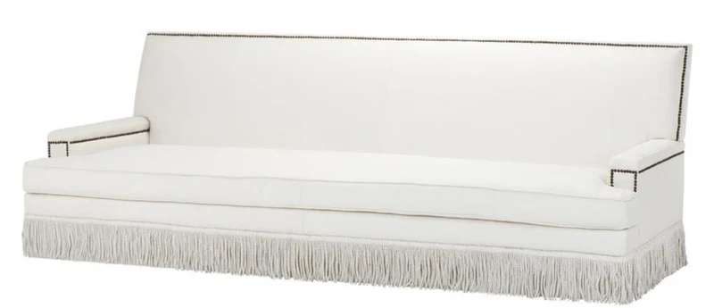 Casa Padrino Luxus Designer Sofa Weiß 262 x 102 x H. 90 cm - Wohnzimmer Möbel
