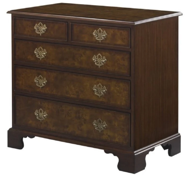 Casa Padrino Luxus Jugendstil Kommode mit 5 Schubladen Braun / Dunkelbraun 92 x 52 x H. 86 cm - Luxus Qualität