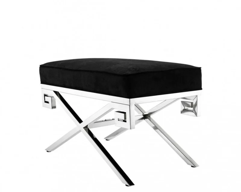 Casa Padrino Luxus Sitz Hocker 73 x 41 x H. 45 cm - Vitage Art Deco Möbel