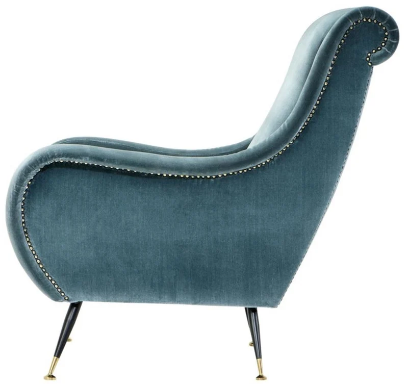 Casa Padrino Luxus Hotel Salon Sessel Türkis 80 x 90 x H. 88 cm - Wohnzimmer Möbel