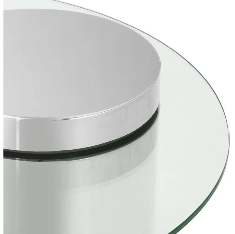 Casa Padrino Designer Couchtisch Silber 90 x H. 43 cm - Luxus Kollektion