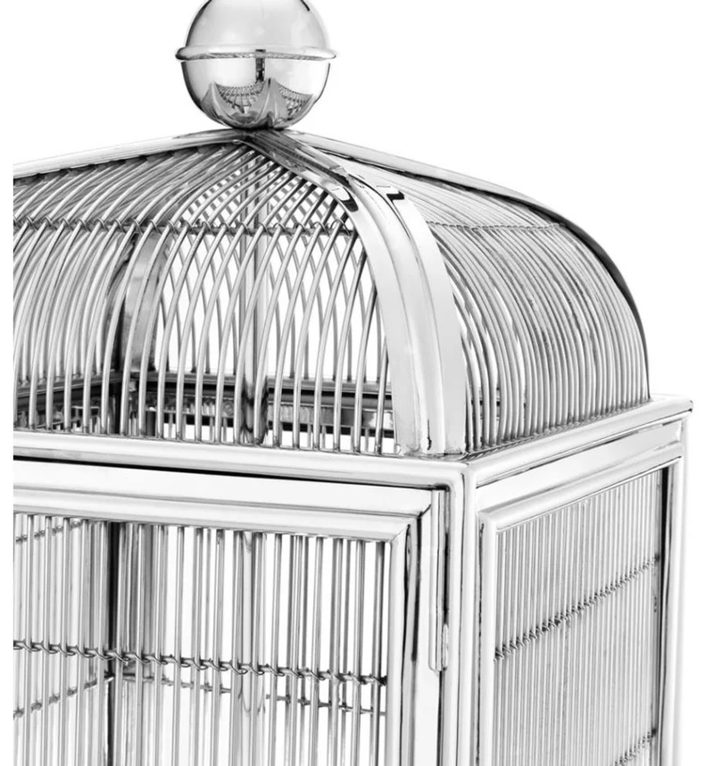 Casa Padrino Designer Hängeleuchte / Laterne Silber 38 x 38 x H. 81 cm - Luxus Hängelampe