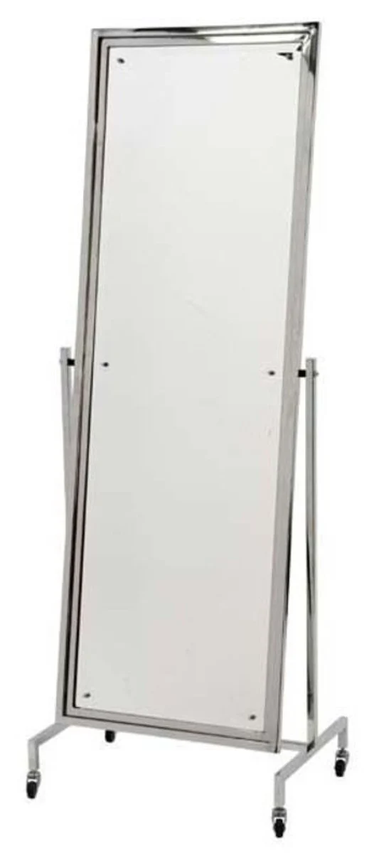 Casa Padrino Luxus Edelstahl Standspiegel 63 x H. 171 cm - Designer Spiegel