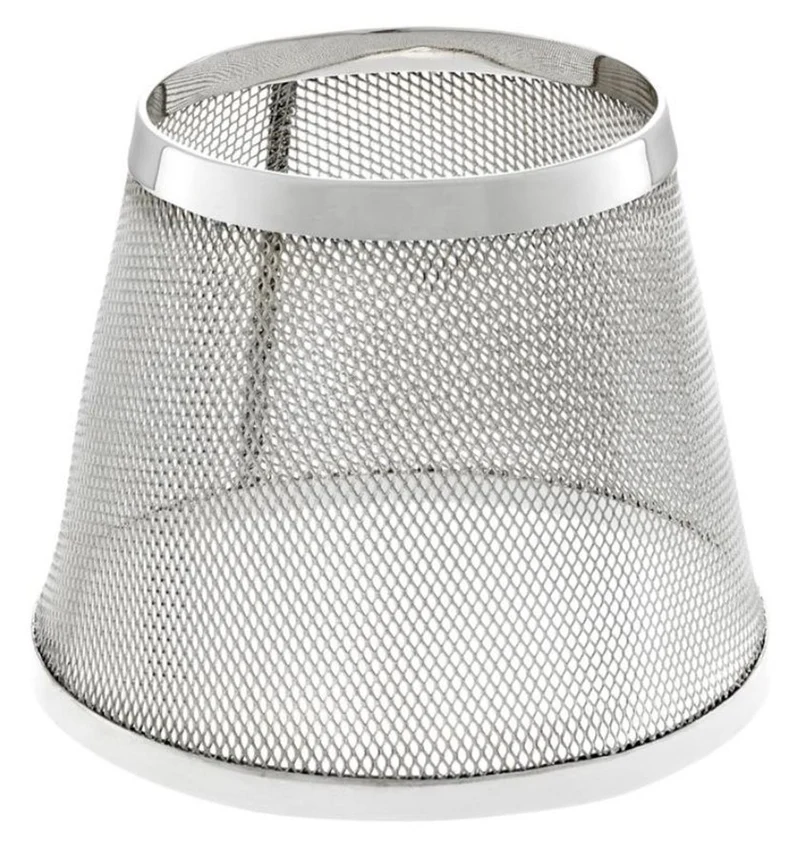Casa Padrino Luxus Teelichthalter-Lampenschirm Silber Ø 16 x H. 13,5 cm - Hotel & Restaurant Accessoires