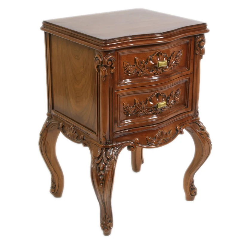 Casa Padrino Barock Kommode Mahagoni H 70 cm, B 50 cm, T 40 cm - Nachttisch Kommode - Italienische Stil Möbel