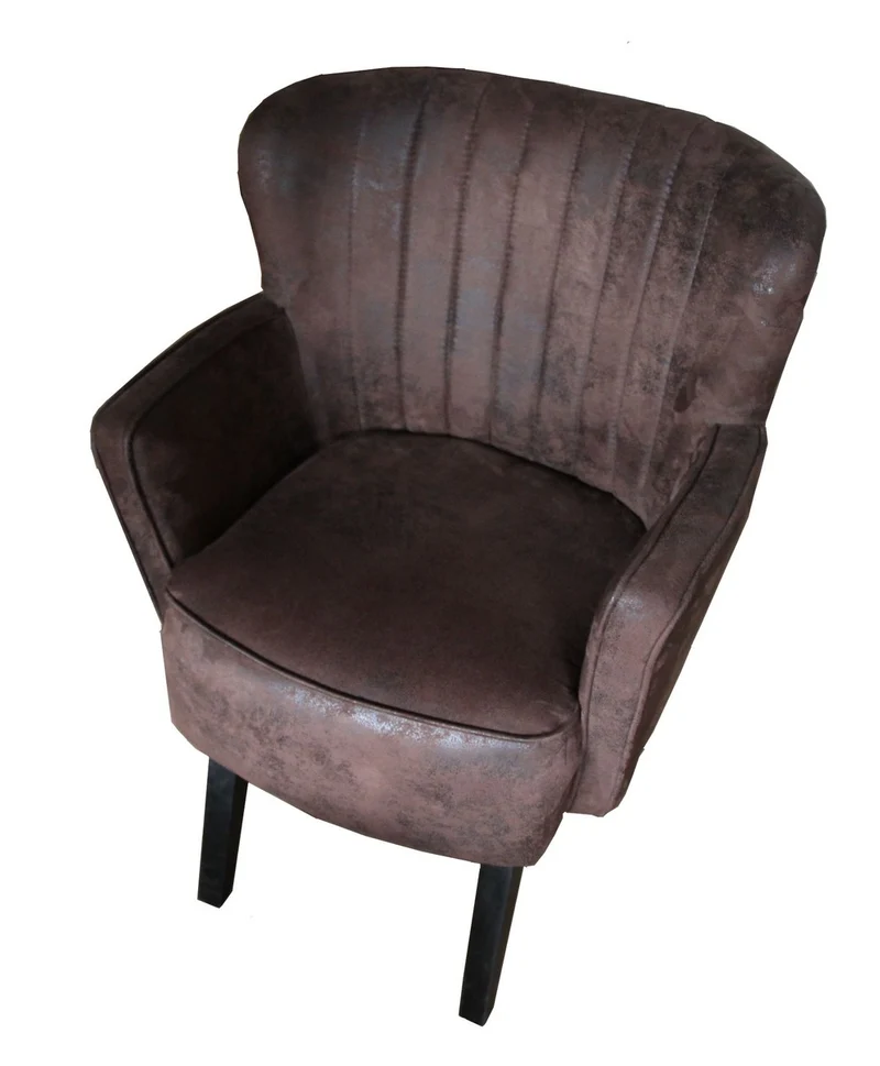 Luxus Damen Salon Stuhl Braun Lederoptik / Schwarz aus der Luxus Kollektion von Casa Padrino - Hotel Cafe Restaurant Möbel Einrichtung