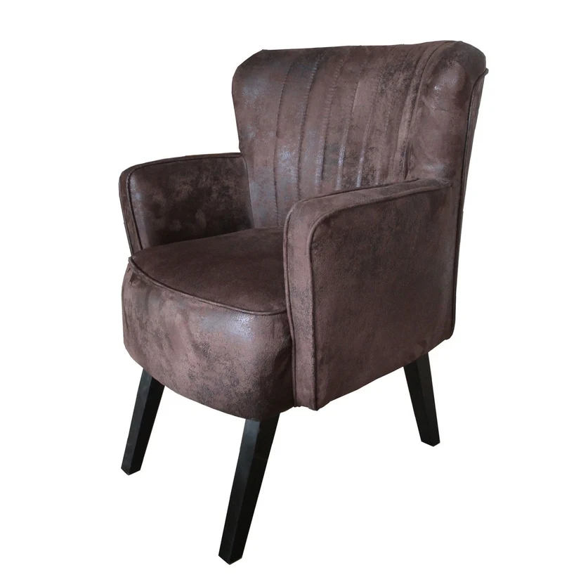 Luxus Damen Salon Stuhl Braun Lederoptik / Schwarz aus der Luxus Kollektion von Casa Padrino - Hotel Cafe Restaurant Möbel Einrichtung