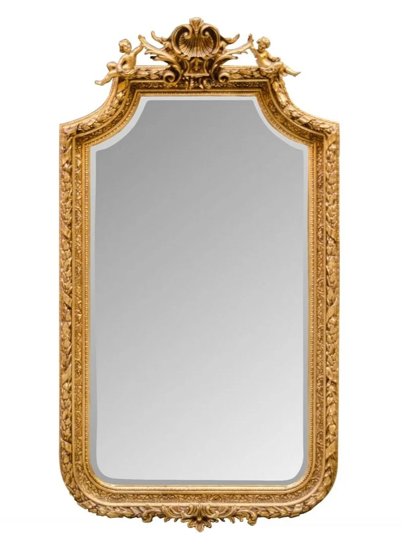 Casa Padrino Barock Spiegel mit goldenen Rahmen 100 x H. 175 cm - Antik Stil Möbel