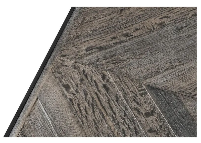 Casa Padrino Designer Couchtisch aus verzinktem Stahl und verwittertem Eichenholz - Luxus Kollektion