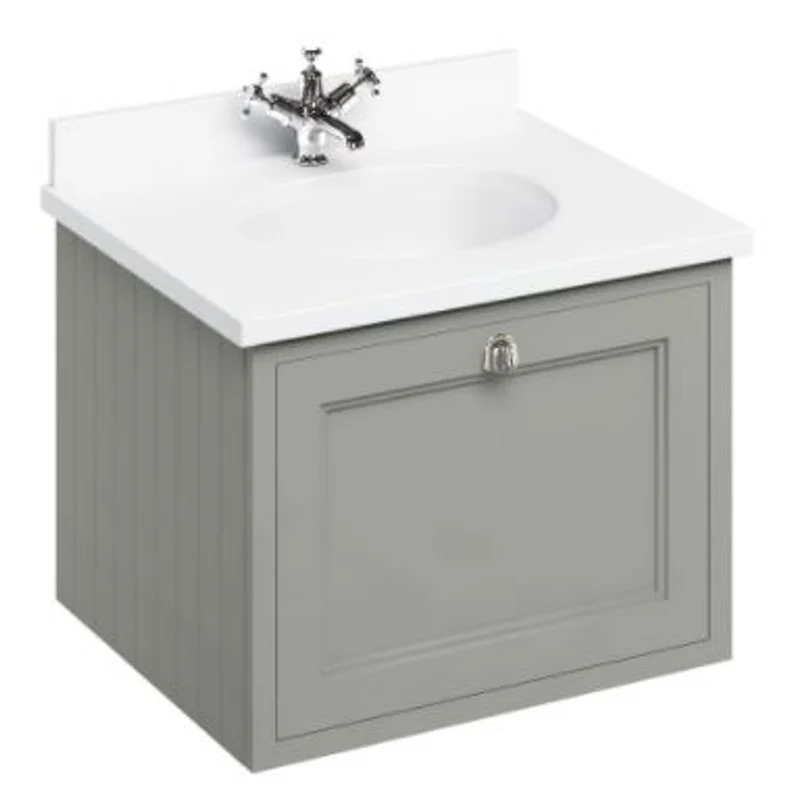 Casa Padrino Luxus Hänge-Waschschrank / Waschtisch mit Marmorplatte und Schublade 66 x 55 x H. 59 cm
