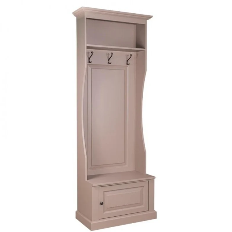 Casa Padrino Jugendstil Wand Garderobe mit Ablage und Schrankfach - Landhaus Stil Garderobenschrank