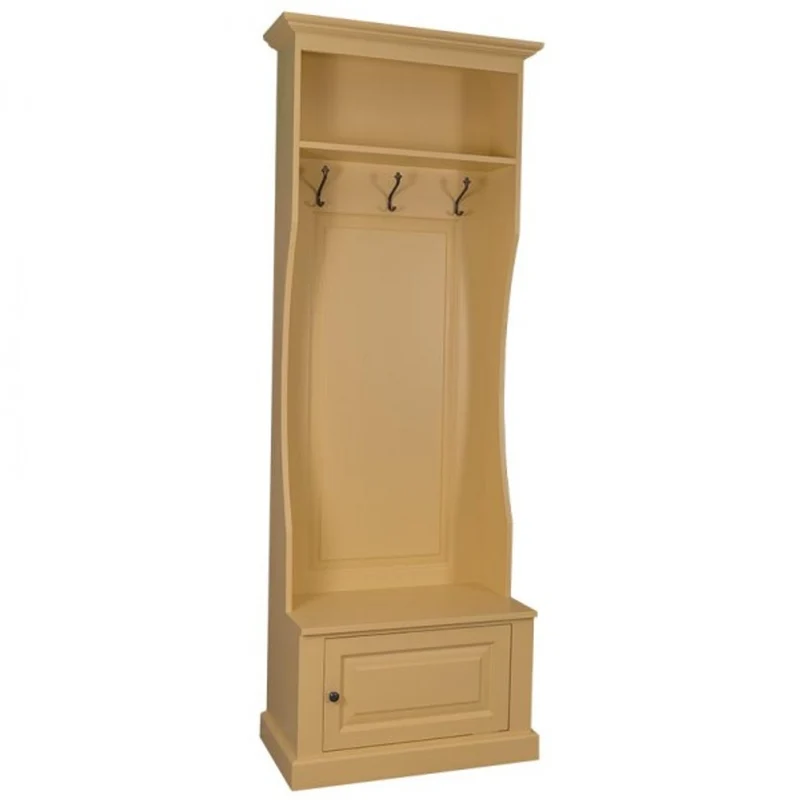 Casa Padrino Jugendstil Wand Garderobe mit Ablage und Schrankfach - Landhaus Stil Garderobenschrank