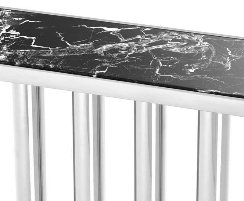 Casa Padrino Luxus Konsole Silber 70 x 30 x H. 93 cm - Designer Hotel Möbel