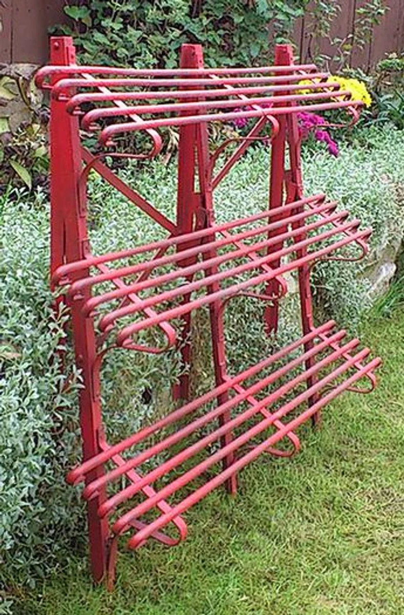 Casa Padrino Blumenständer aus Schmiedeeisen mit 3 Etagen - verschiedene Farben - 120 cm x 45 cm x H70 cm - Luxus Gartenmöbel