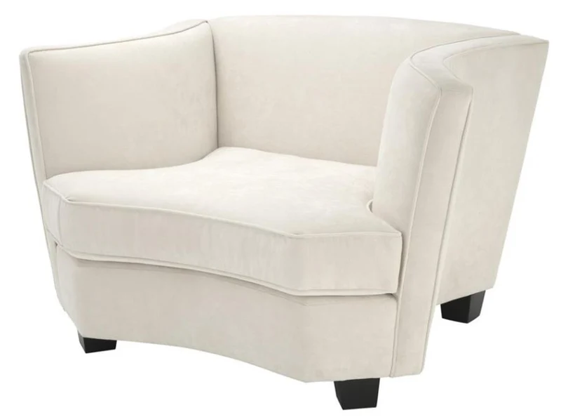 Casa Padrino Luxus Sessel Naturfarbig 118,5 x 97 x H. 74 cm - Hotel Kollektion