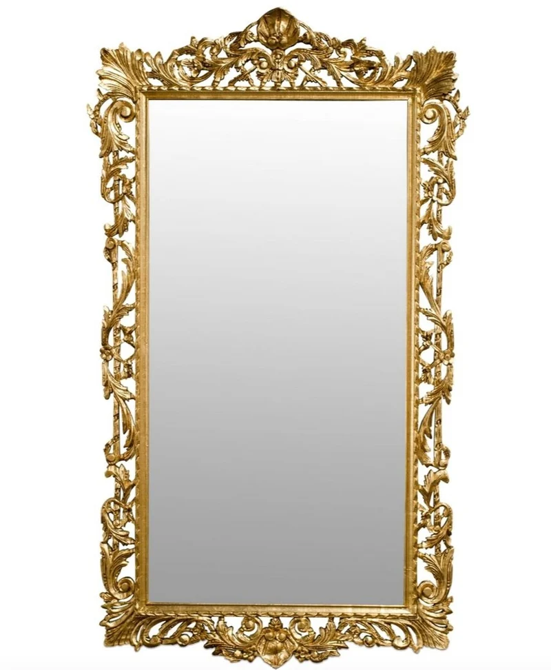 Casa Padrino Barock Spiegel Gold 110 x H. 195 cm - Antik Stil Wandspiegel