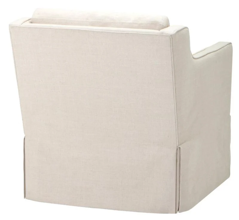 Casa Padrino Wohnzimmer Sessel Naturfarbig 81 x 95 x H. 82,5 cm - Luxus Drehsessel