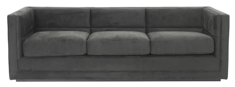 Casa Padrino Luxus 3er Sofa Anthrazitgrau 231 x 86 x H. 73,5 cm - Luxus Wohnzimmer Sofa