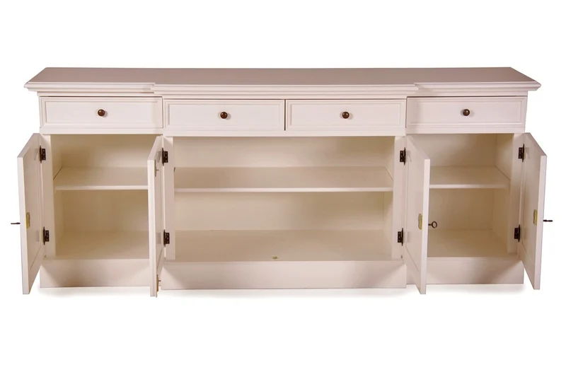Casa Padrino Shabby Chic Landhaus Stil Kommode Weiß B 217 cm - H 90 cm Möbel Diele Esszimmer Schrank