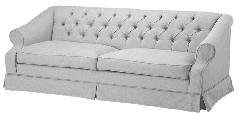 Casa Padrino Designer Sofa Hellgrau 210 x 93 x H. 79 cm - Wohnzimmermöbel
