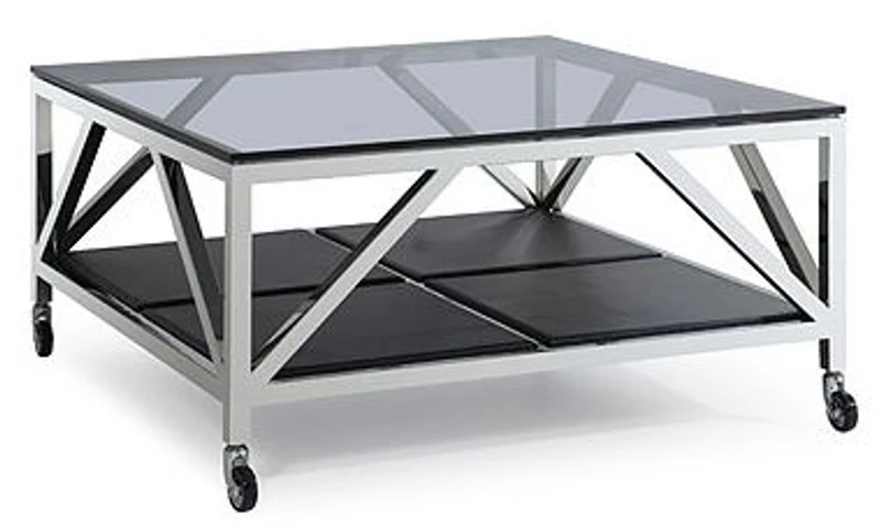 Casa Padrino Luxus Couchtisch Silber 100 x 100 x H. 50 cm - Wohnzimmer Möbel